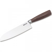 Кухонный нож Boker Core Santoku, сталь X50CrMoV15, рукоять орех купить в Туле