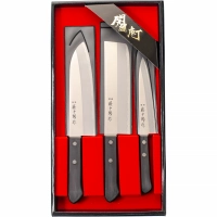 Набор из 3-х кухонных ножей Fuji Cutlery Tojiro, заточка #3000 купить в Туле