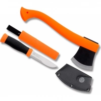 Набор Morakniv Outdoor Kit Orange, нож Morakniv 2000 нержавеющая сталь, цвет оранжевый + топор купить в Туле