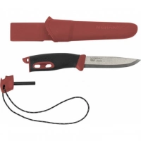 Нож с фиксированным лезвием Morakniv Companion Spark Black Red, сталь Sandvik 12C27, рукоять резина/пластик купить в Туле