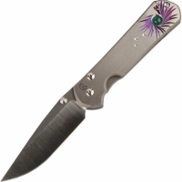 Нож складной Chris Reeve Large Sebenza 21 Agate Cabochon, сталь CPM-S35VN, рукоять титан купить в Туле