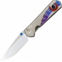 Нож складной Chris Reeve Large Sebenza 21 Unique Graphics Ametyst Cabochon, сталь CPM-S35VN, рукоять титан купить в Туле