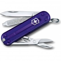 Нож Victorinox Classic SD Colors, Persian Indigo (0.6223.T29G) фиолетовый полупрозрачный, 7 функций 58мм купить в Туле