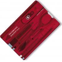 Швейцарская карта Victorinox SwissCard, сталь X45CrMoV15, рукоять ABS-Пластик, красный купить в Туле