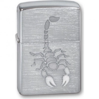 Зажигалка ZIPPO Scorpion Brushed Chrome, латунь с никеле-хром.покрыт., серебр., матов., 36х56х12 мм купить в Туле